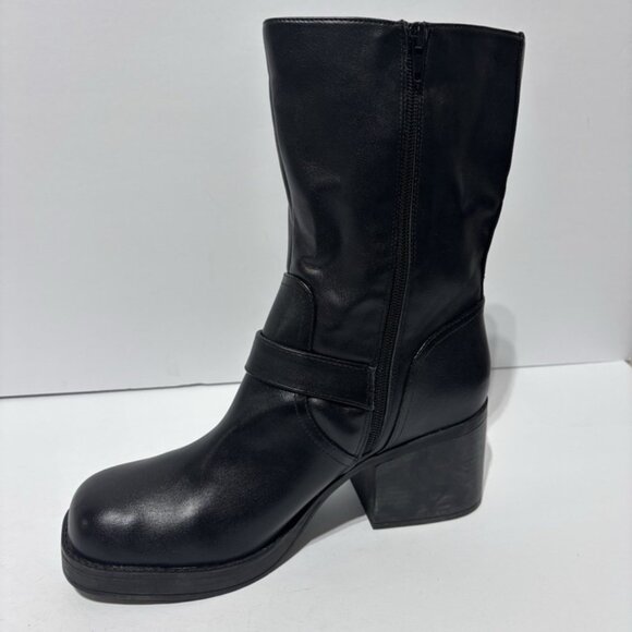 Kenneth Cole Reaction Women’s Jenna Black Platform Boots, Size 9 M - Picture 2 of 6